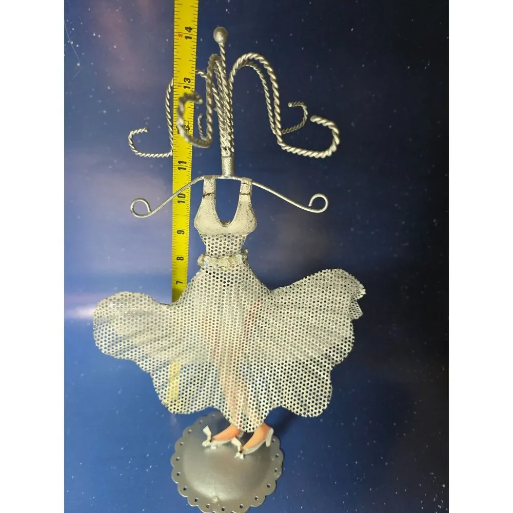 Jewelry Stand Wire Dress Lady Mesh Gown Doll Legs 14